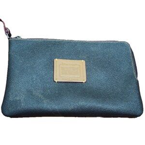 Coach x Disney Mickey Mouse Limited Edition Black Leather Zip Wristlet Clutch